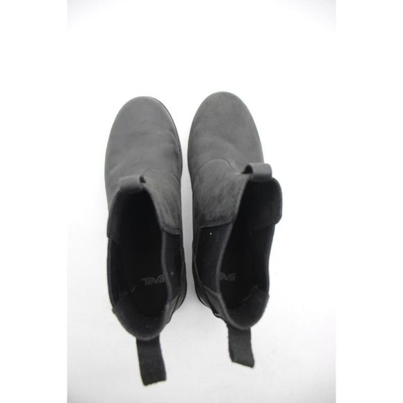 Teva Ellery Women's Size 5.5 Pull on Waterproof Black Leather Chelsea Boots - Picture 9 of 9